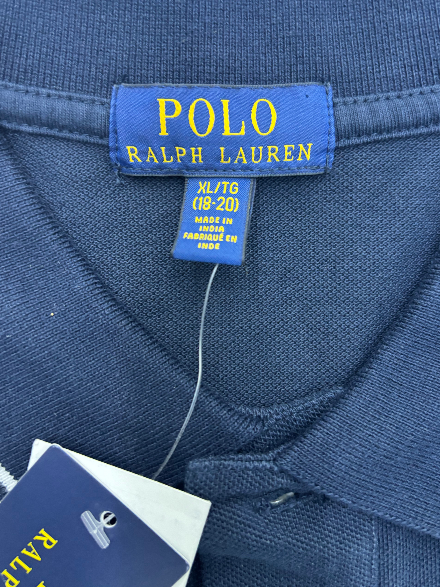 Ralph Lauren Taped Shoulder Polo TShirt - Navy Blue - S | New With Tag