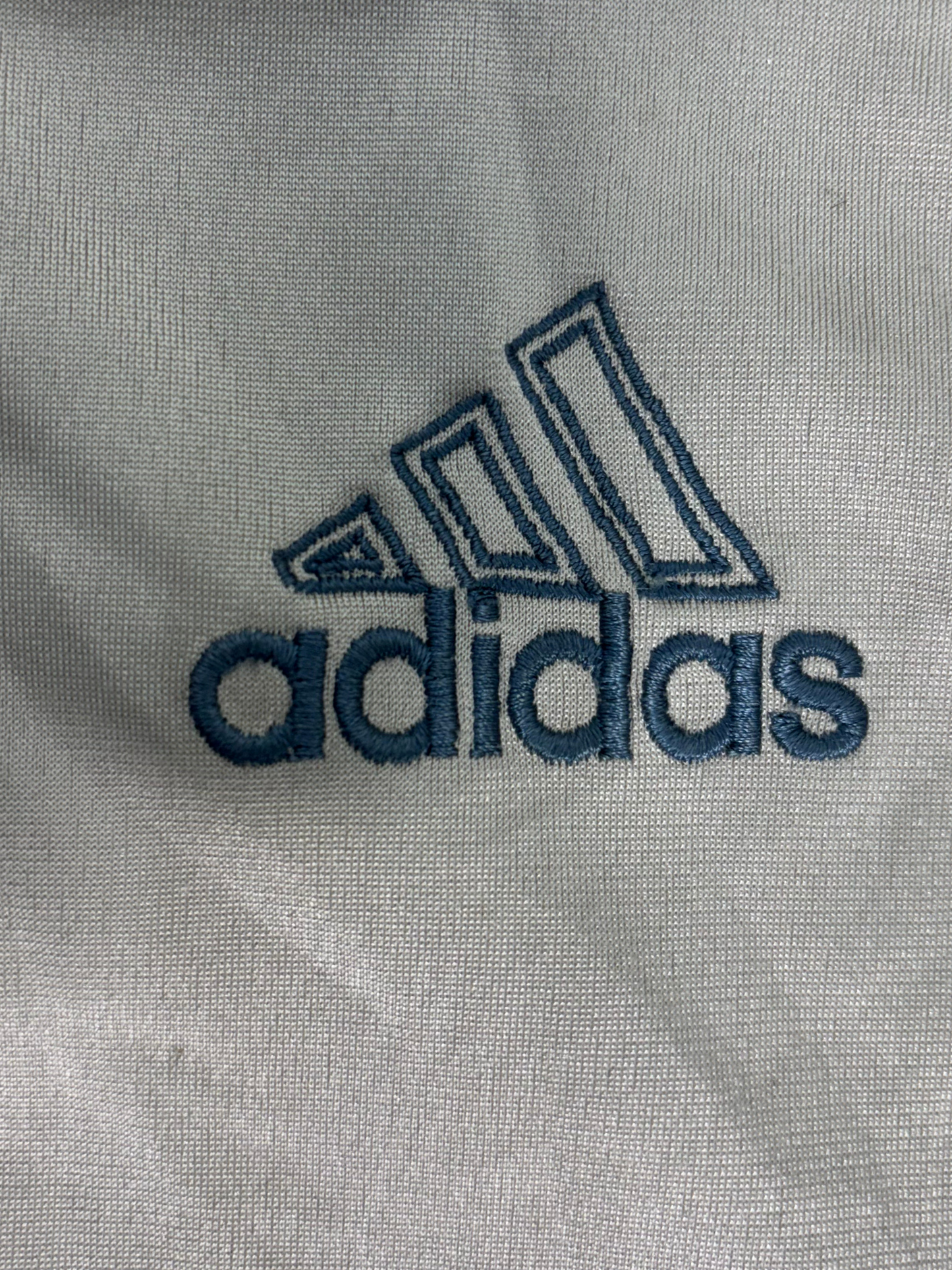 Adidas Retro Track Jacket - Light Grey with Navy Trim - XL