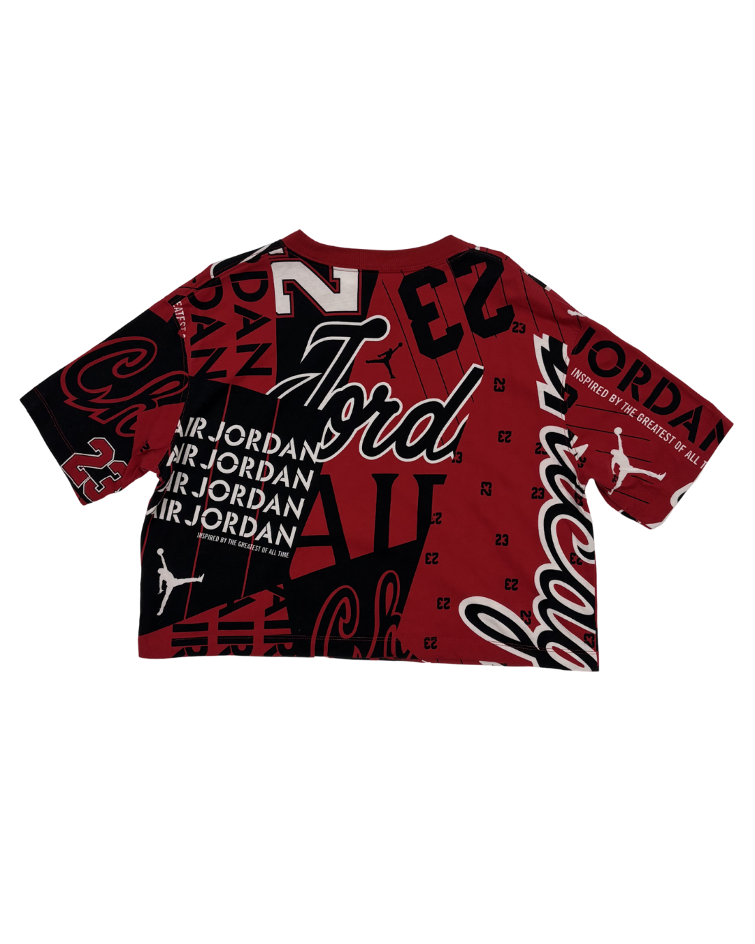 Jordan Red & Black All-Over Graphic T-Shirt - M