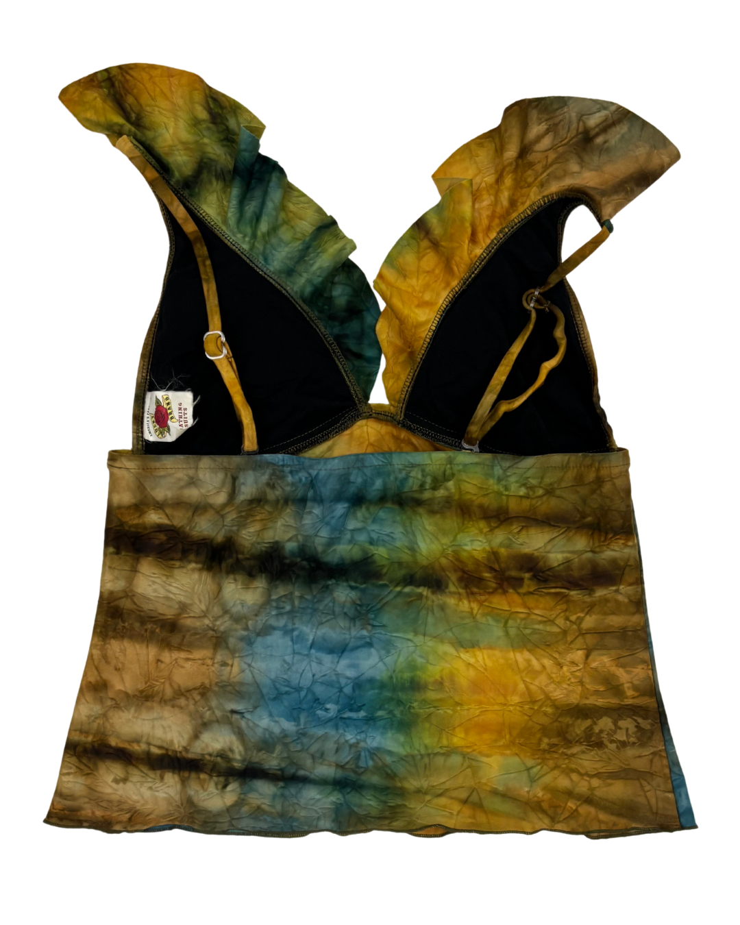 Lucky Brand Swim Tie-Dye Ruffle Strap Cami Top - XXS
