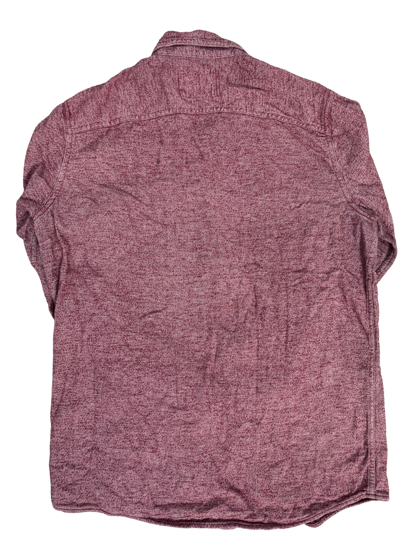 Hollister Red Button-Up Shirt with Contrasting Pocket - S