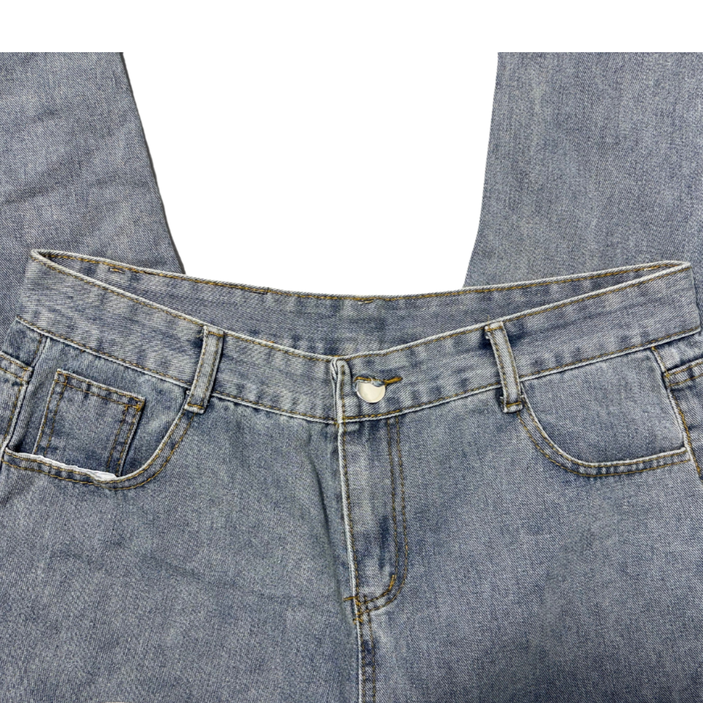 Party Print Tapered Jeans - Unisex Streetwear | Waist: 34 (W:XXL | M:L)