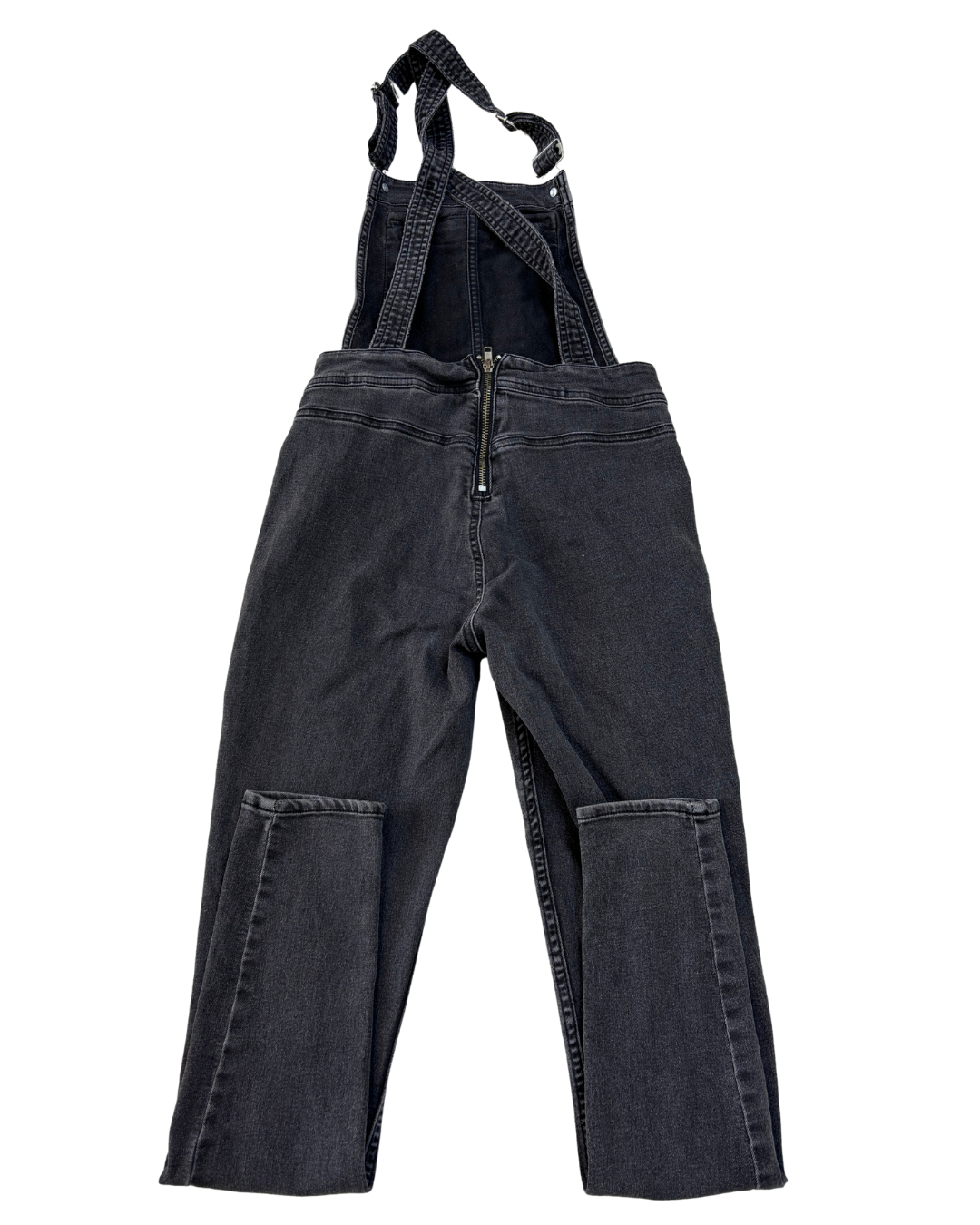 HnM Black Denim Dungarees with Utility Stitch Detail - XS
