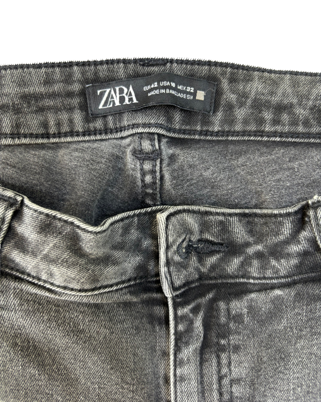 ZARA High-Rise Black Flared Jeans - M