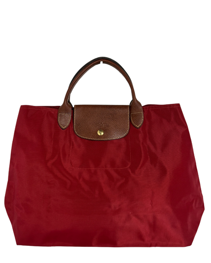 Longchamp Le Pliage Original Large Red Nylon Shoulder Tote Bag
