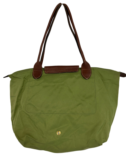 Longchamp Le Pliage Original Medium Apple Green Nylon Shoulder Bag