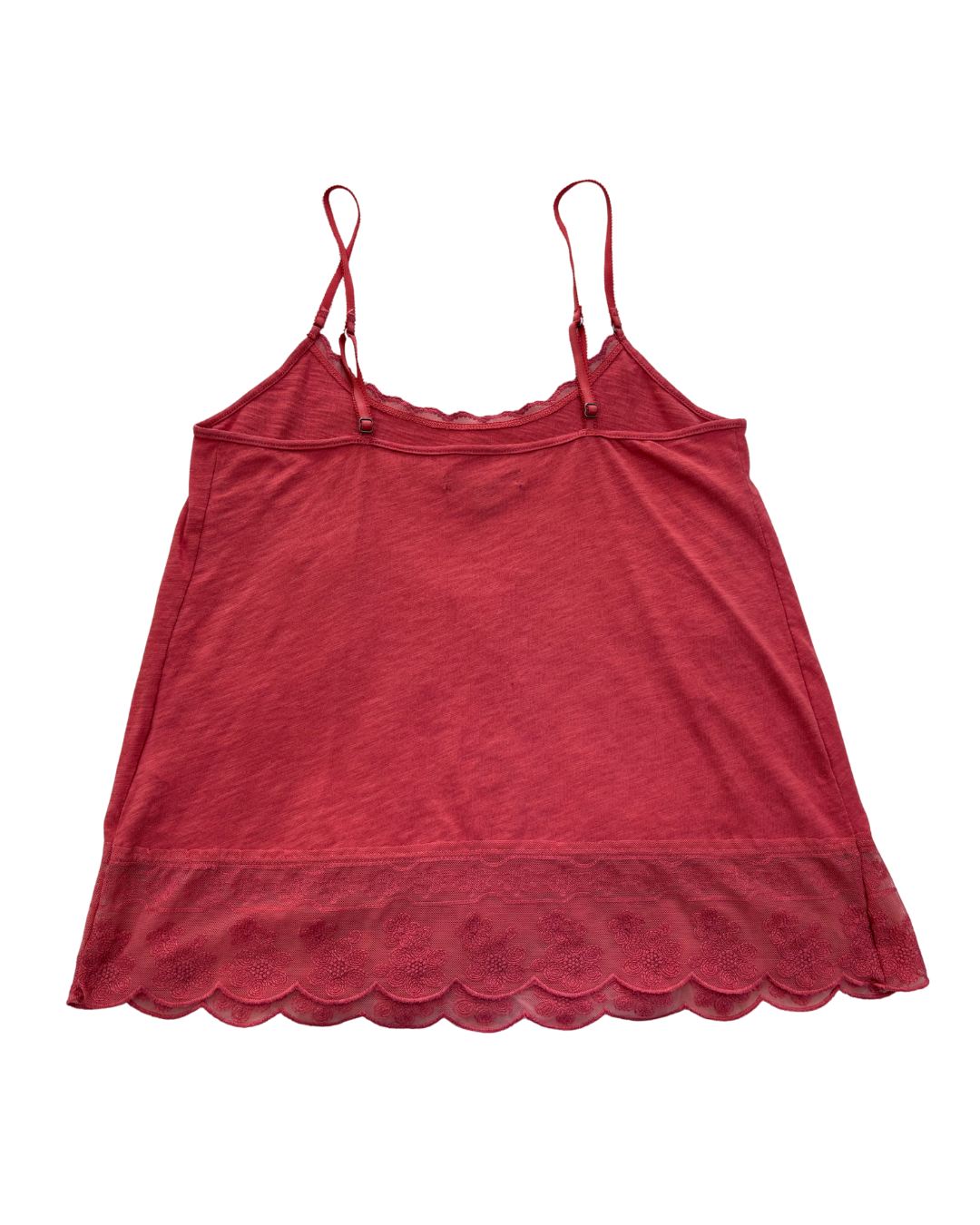 American Eagle Red Lace Trim Cami Top - XS