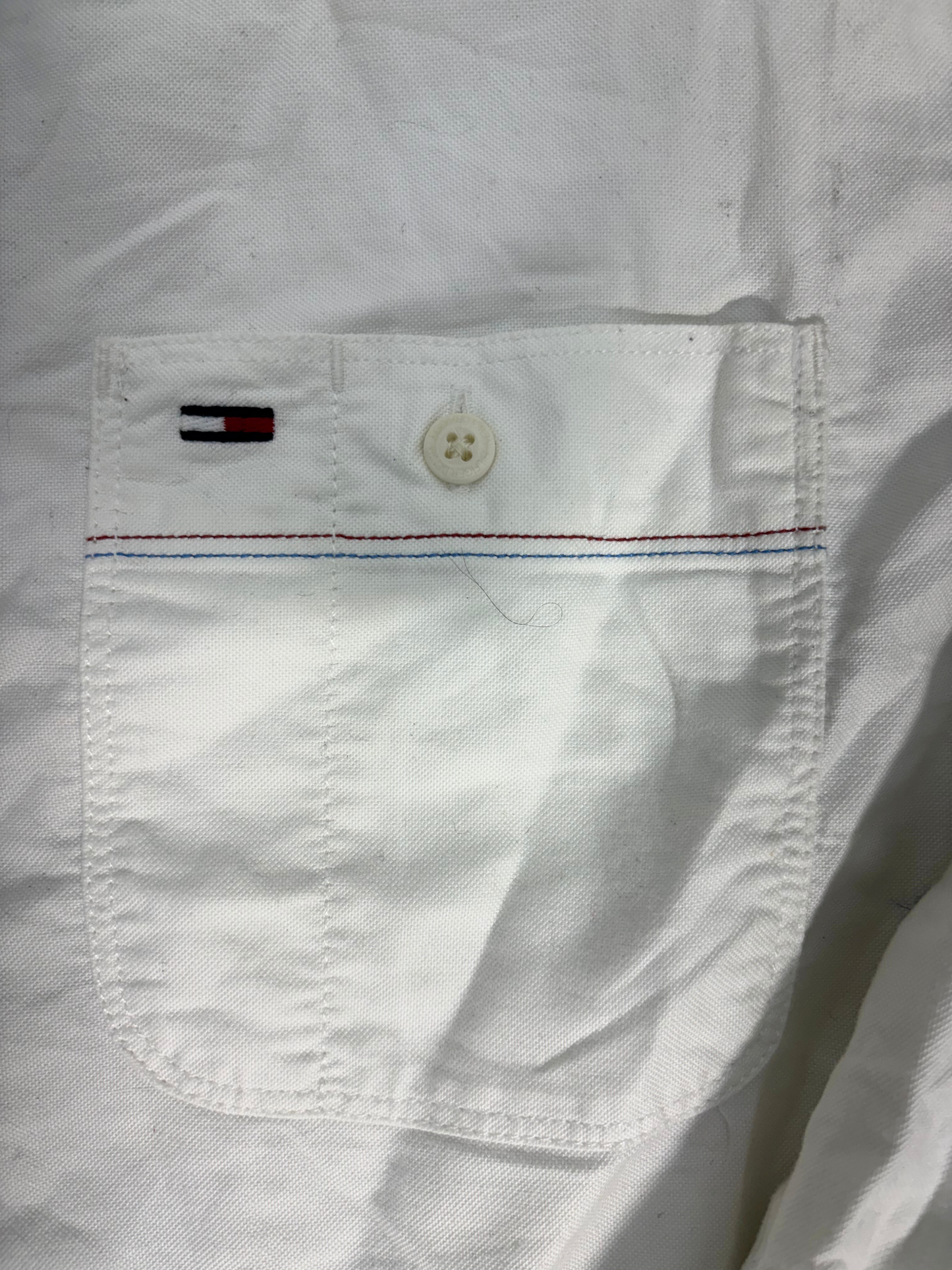 Hilfiger Denim White Long Sleeve Oxford Shirt - M