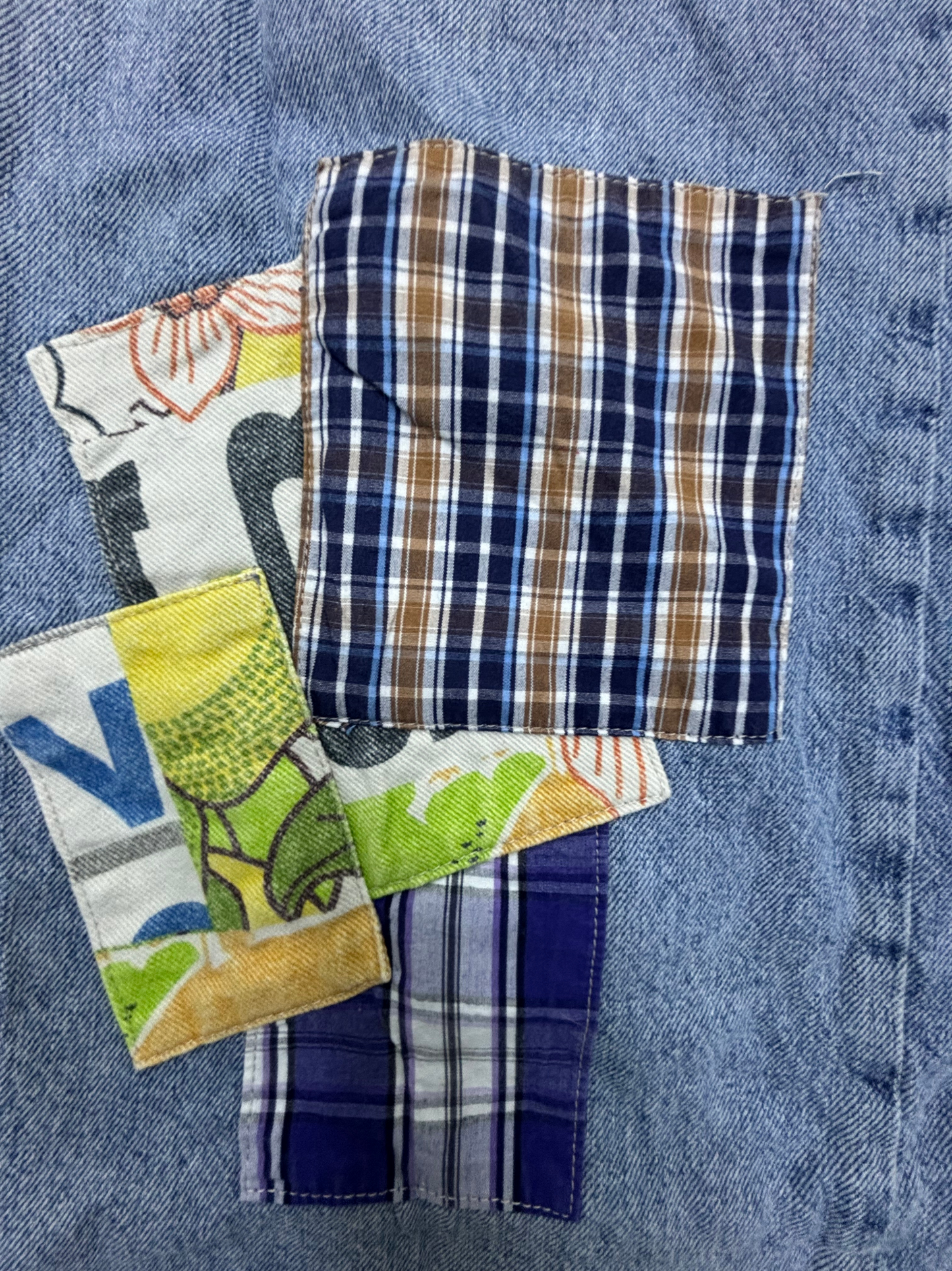 Wide Leg Multi Patch Jeans - XS | Waist 24