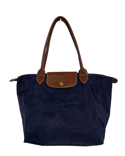 Longchamp Le Pliage Original Medium Navy Blue Shoulder Tote Bag