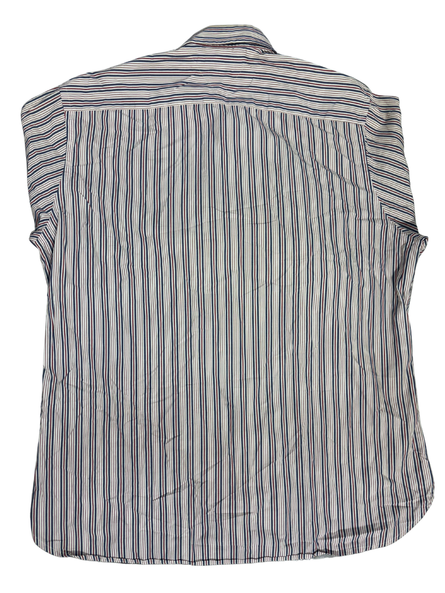 Tommy Hilfiger Red & Blue Striped Button-Down Shirt- L