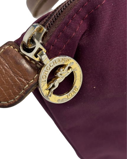 Longchamp Le Pliage Original Medium Plum Purple Shoulder Tote Bag