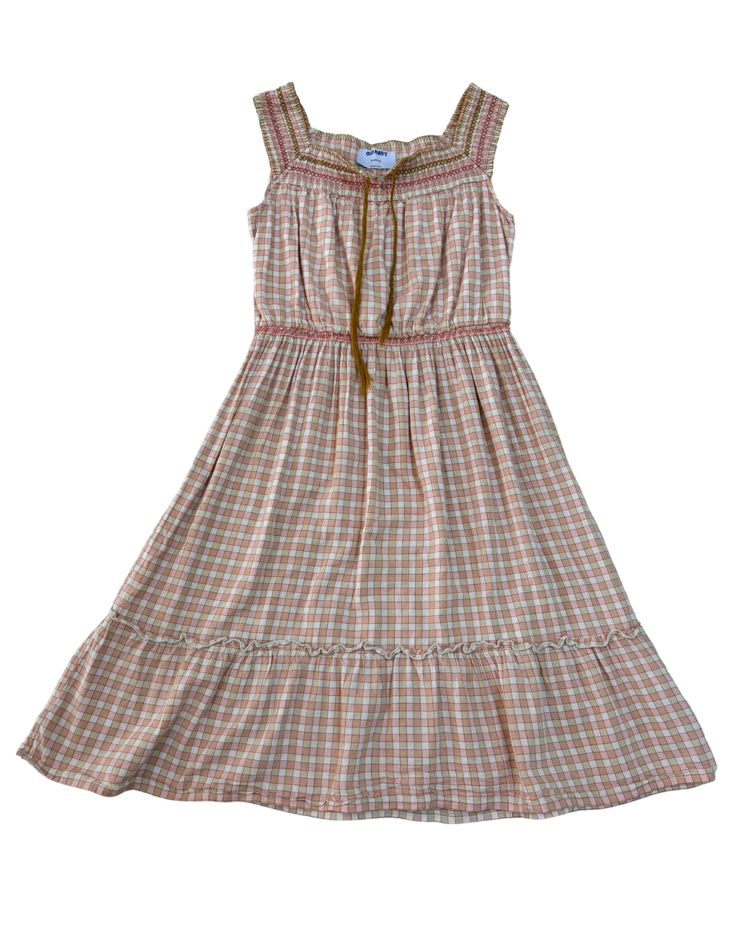 Old Navy Smocked Gingham Midi Dress - XS