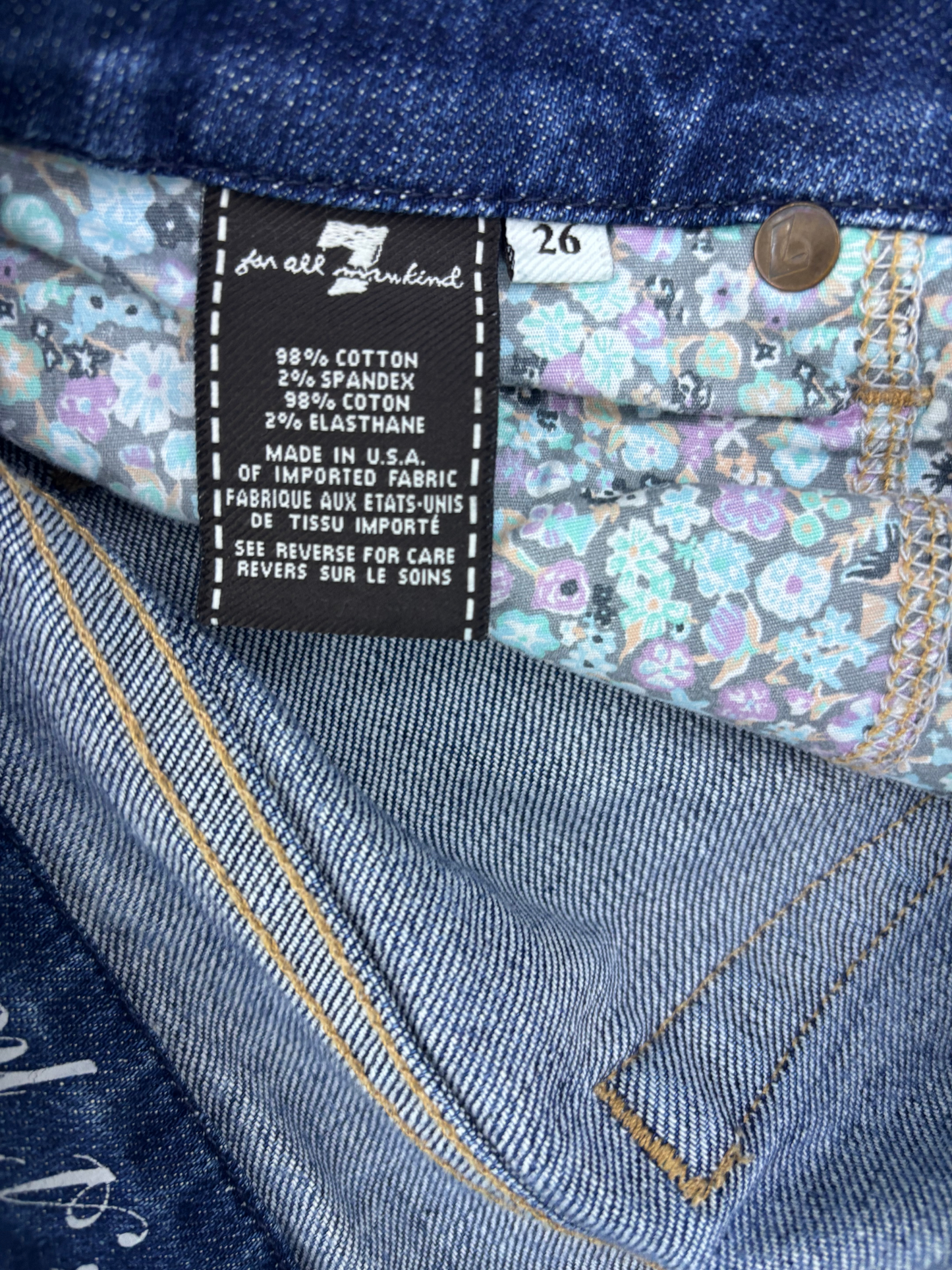 7 For All Mankind - Distress Flared Jeans - L | Waist: 30