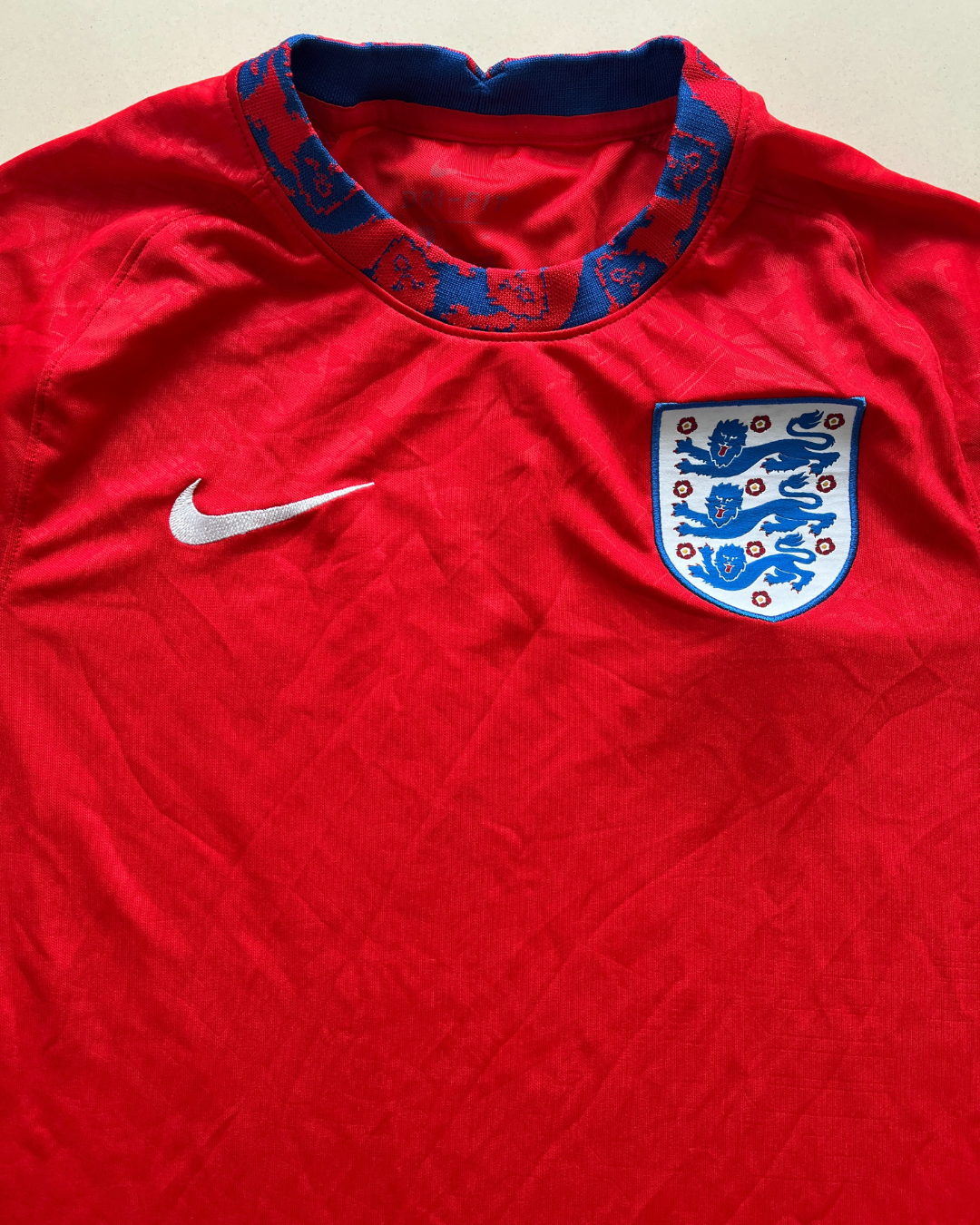 England Football Soccer Training Shirt Jersey Red Nike - S