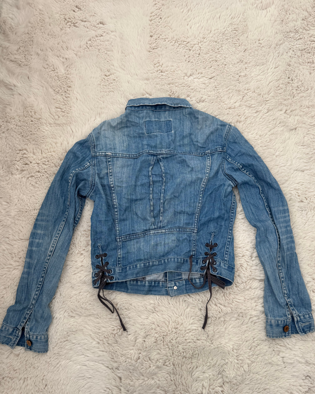 LEVI'S Womens Denim Jacket Navy Blue Cotton - M