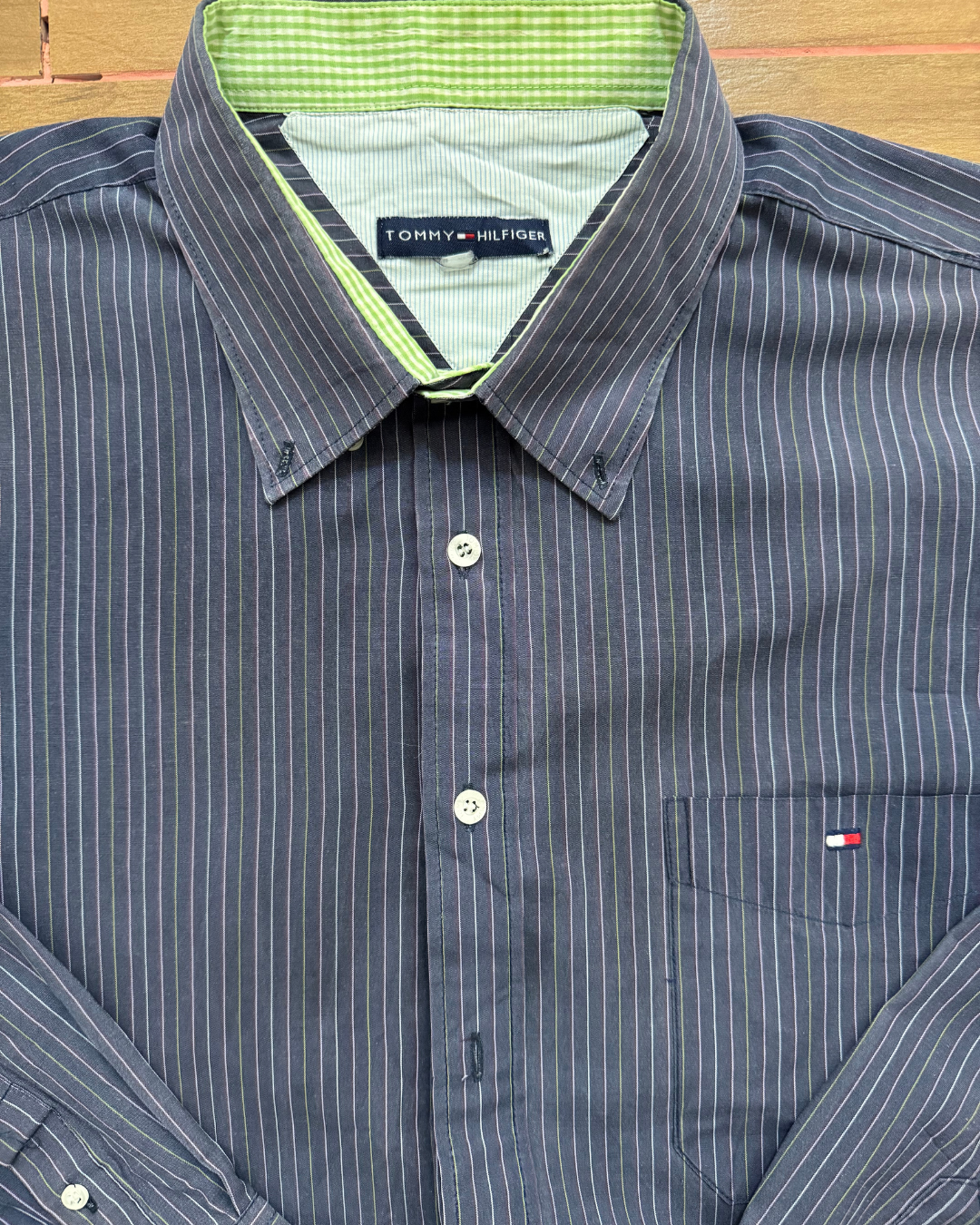 Tommy Hilfiger Blue Striped Shirt - XL
