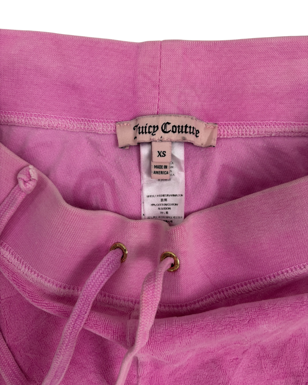 Juicy Couture Pink Velour Classic Back Logo Tracksuit Pants - XS | Waist: 24"