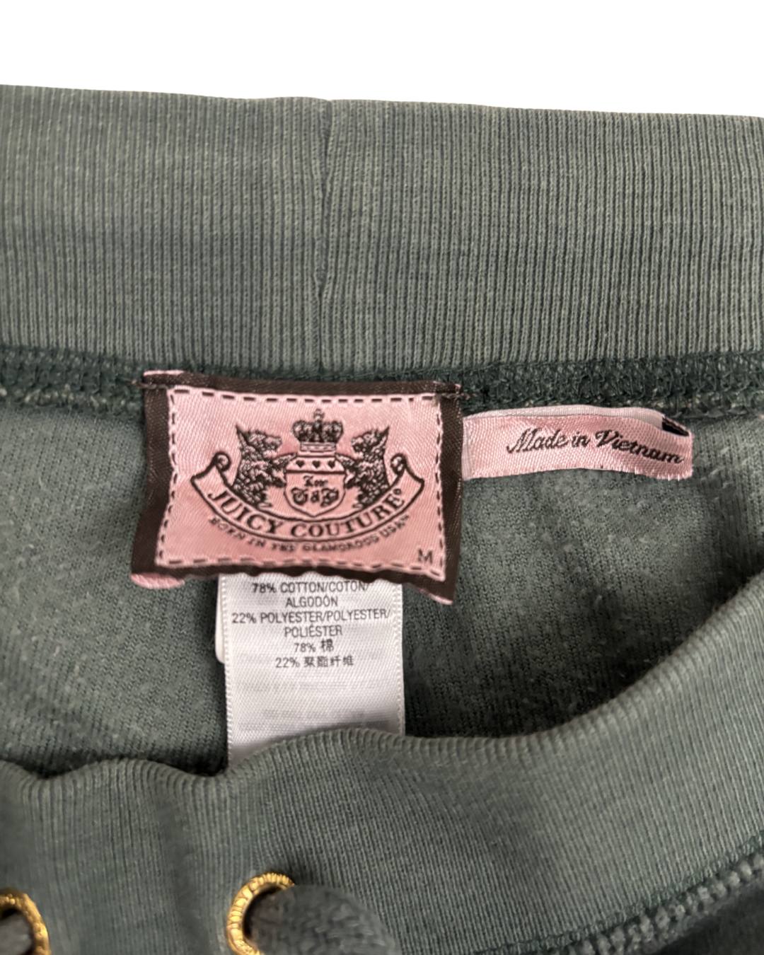 Juicy Couture Gray Velour Glitter Logo Tracksuit Pants - L | Waist: 32"