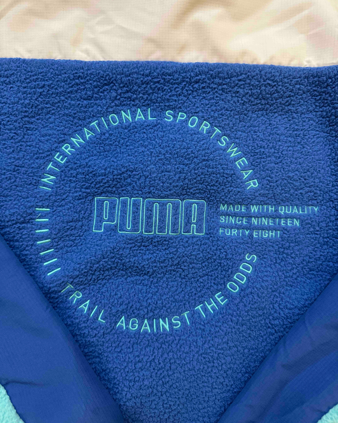 Puma Trail Against The Odds Colorblock Sherpa Fleece Jacket - L