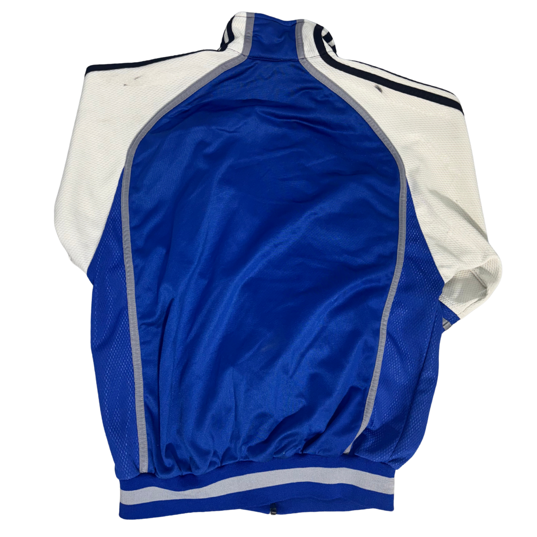 Vintage Adidas Tearaway Track Jacket – Royal Blue & White – Snap-Off Sleeves - S