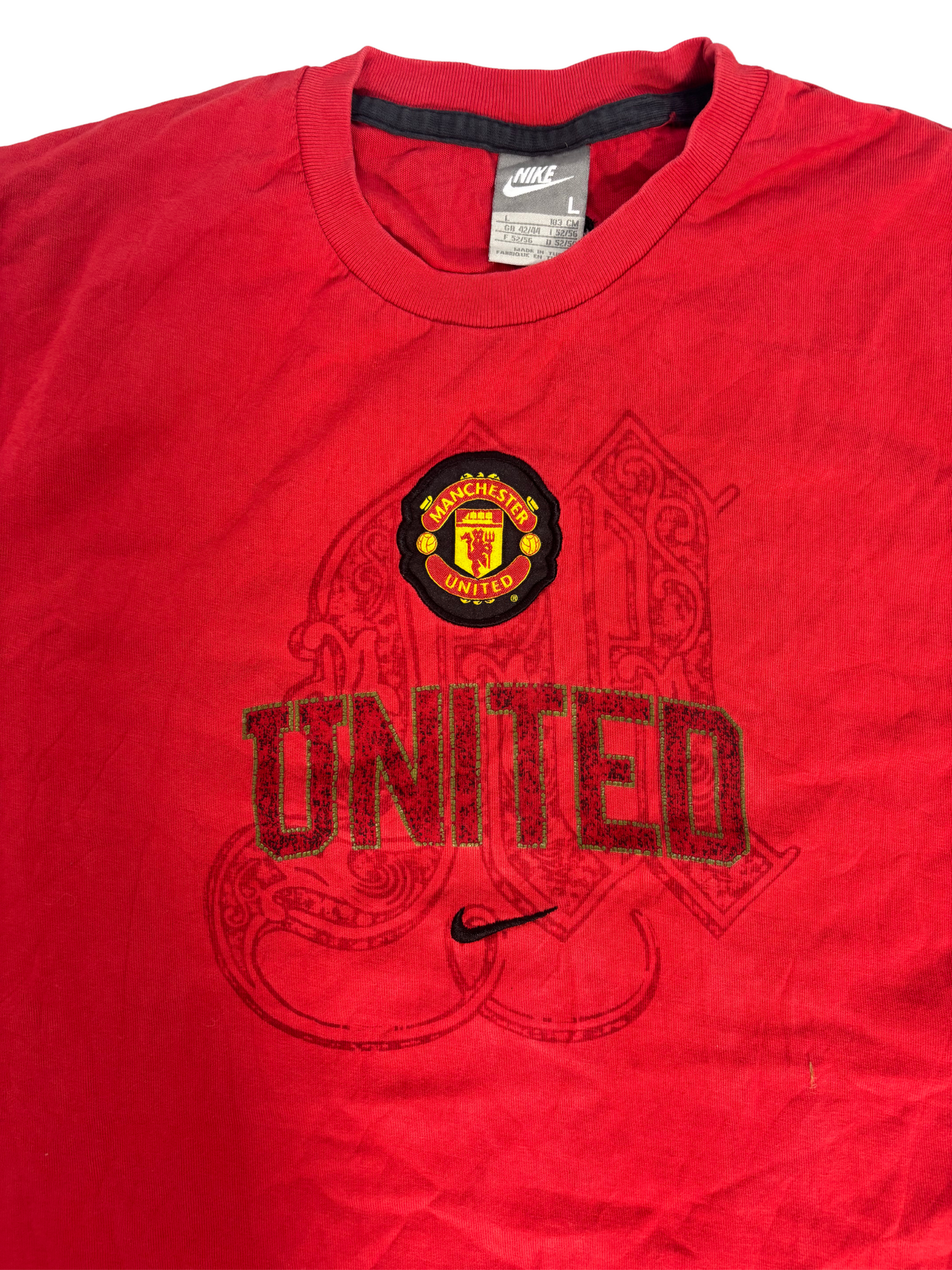 2008-09 Manchester United United Graphic Tee Red - M