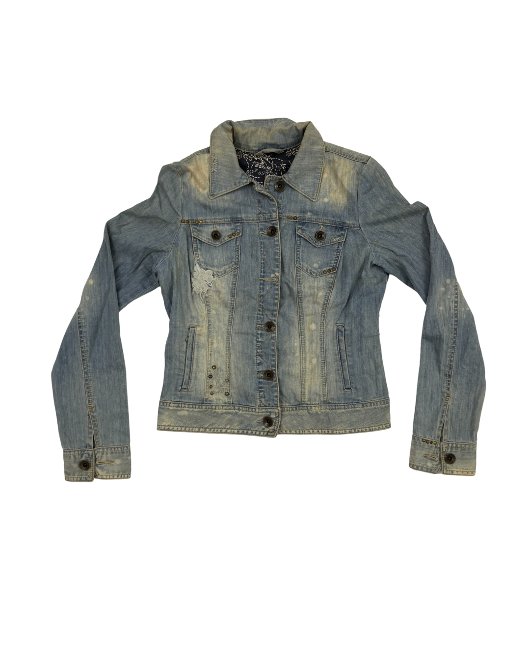 COLLECTIBLE Guess Premium Phoenix Embroidered Denim Jacket - S