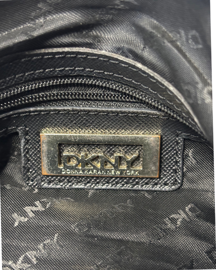 DKNY Black Quilted Leather Mini Shoulder Bag with Chain Strap