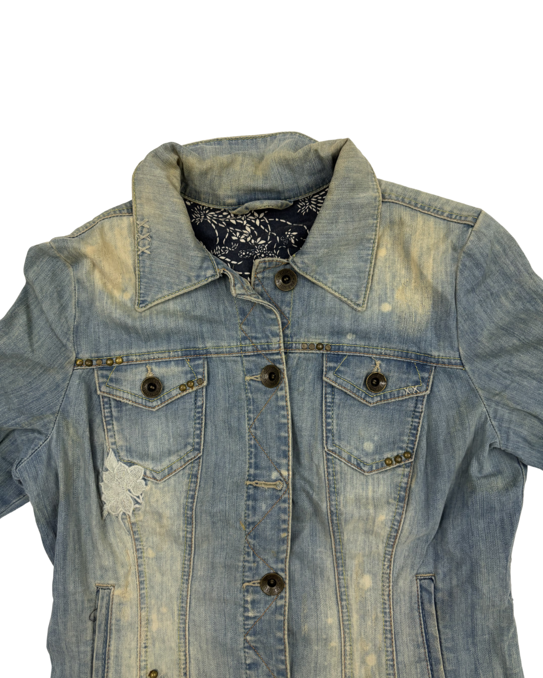 COLLECTIBLE Guess Premium Phoenix Embroidered Denim Jacket - S