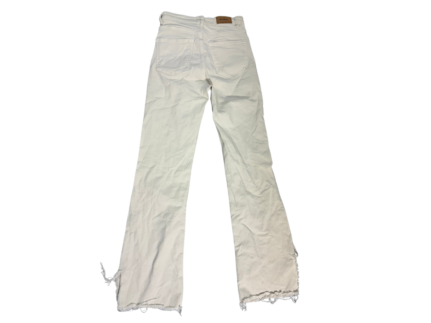 Stradivarius Cropped Hem Flared Jeans With Front Pocket - S