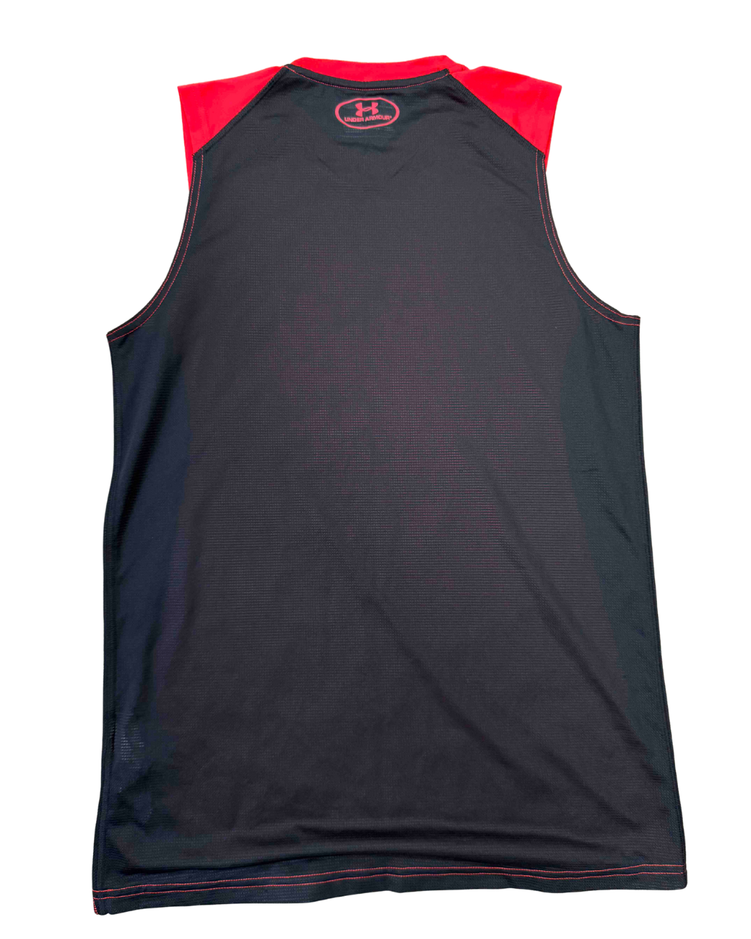 Under Armour HeatGear Fitted Red & Black Sleeveless Training Top - XS