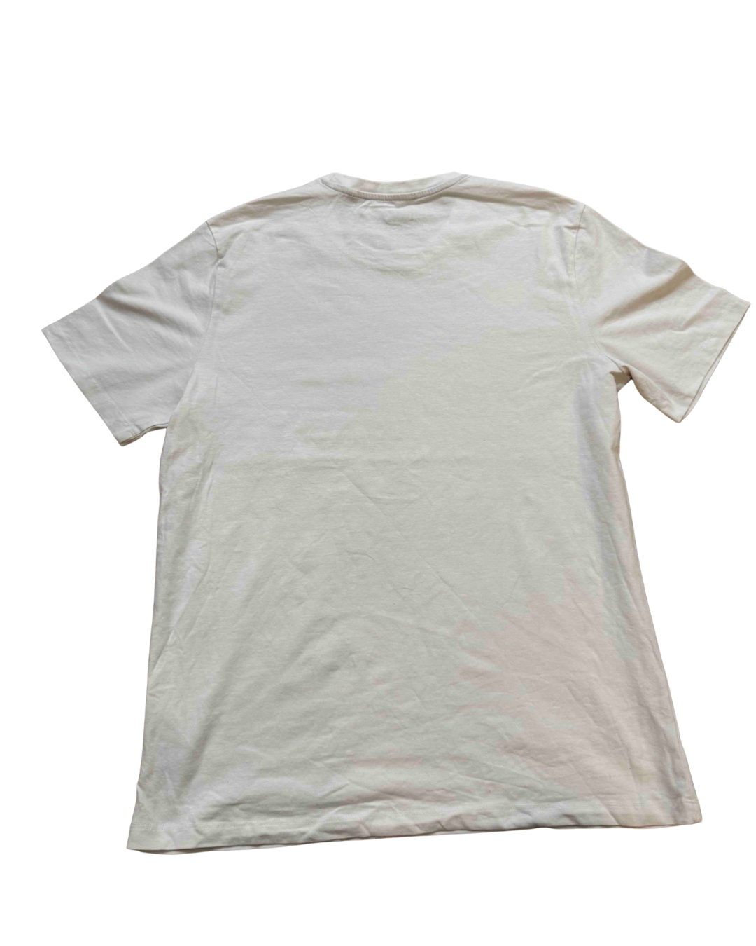 DKNY Shadow Block Logo Cream Cotton T-Shirt - M