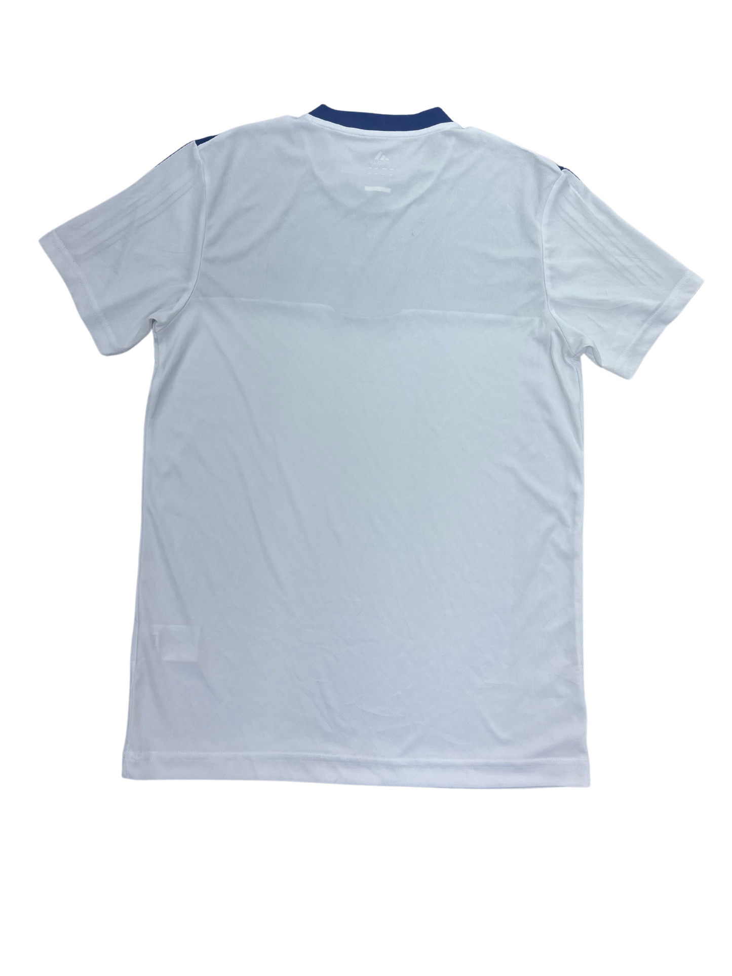 Adidas White & Navy Colorblock Sports Tee - S