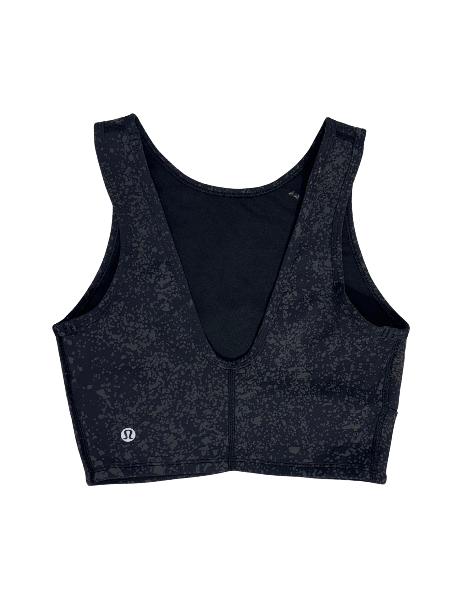 Lululemon x Peloton Black Speckled Workout Crop Top - XS