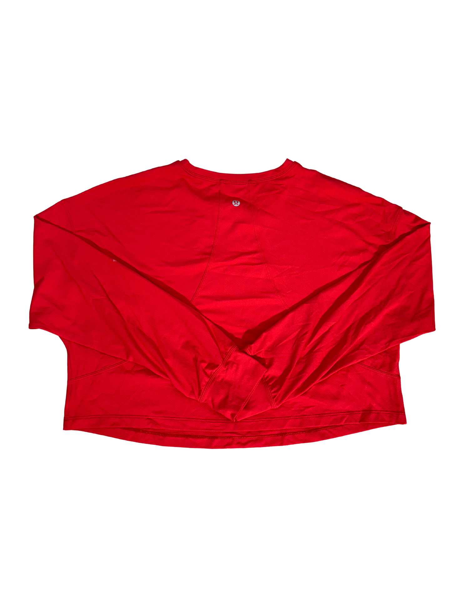 Lululemon Red Lightweight Cropped Long Sleeve Tee - XL
