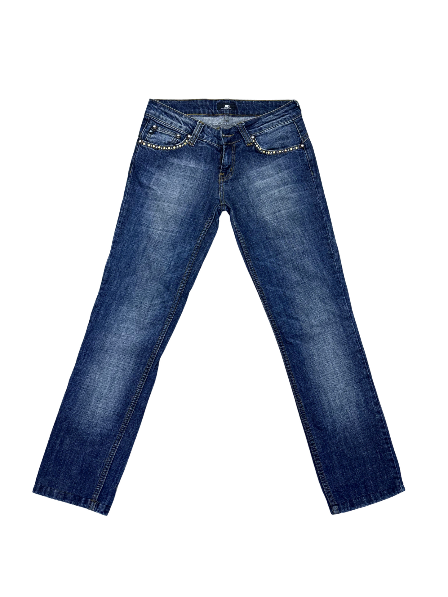 J.Lo Bootcut Jeans – Embellished Pockets, Medium Wash - M | Waist: 28