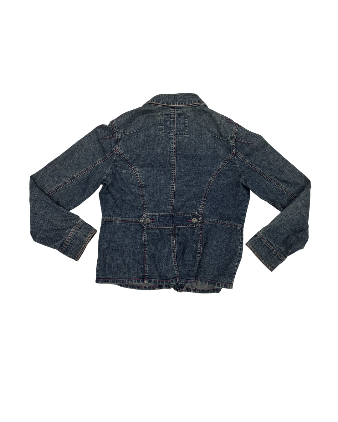 Point Zero Contrast Stitch Vintage Blue Denim Jacket - L