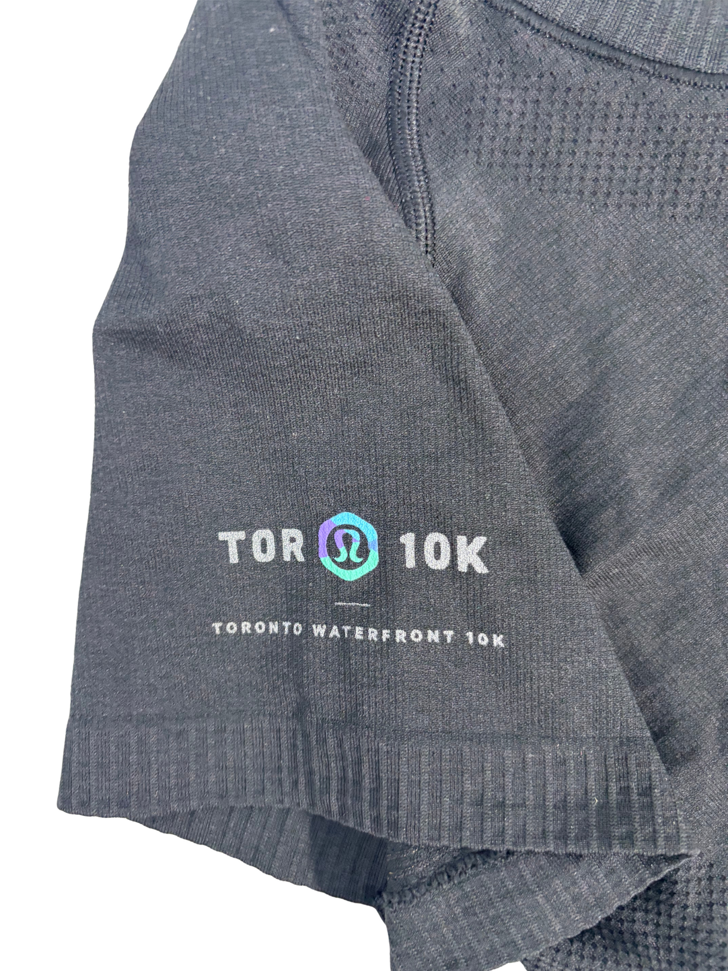 Lululemon Seamless Black Race Tee – Toronto Waterfront 10K Edition - S