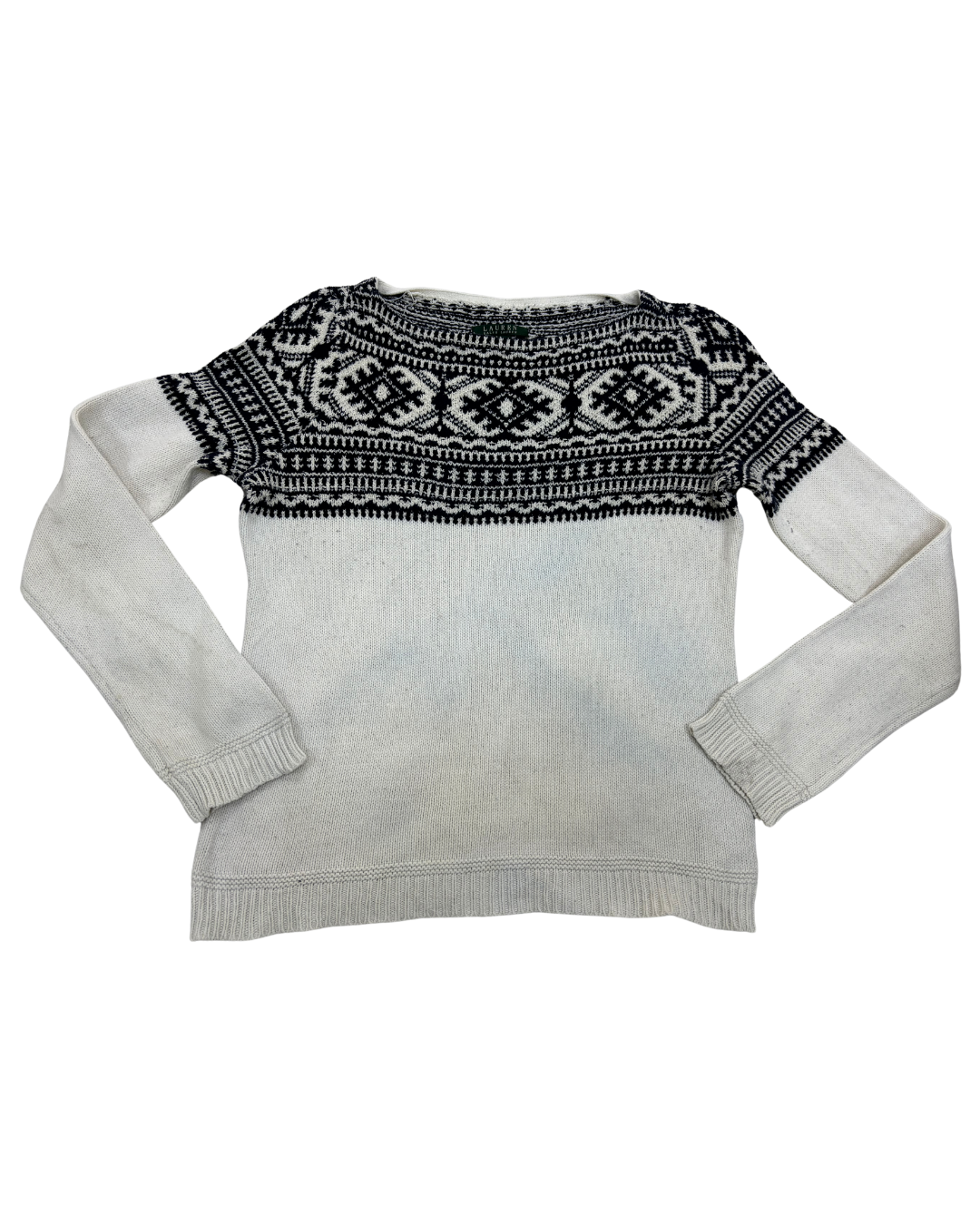Lauren by Ralph Lauren Navy Fair Isle Sweater - S