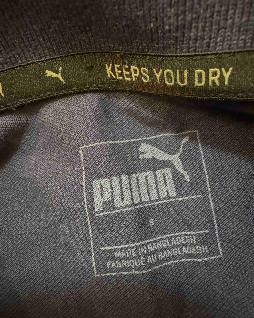 Puma DryCELL Orange Logo Navy Polo Shirt - S