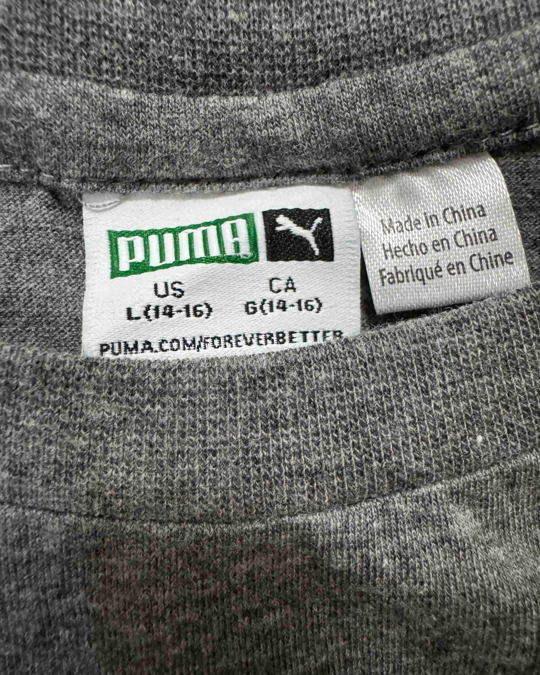 Puma Vertical Logo Charcoal Heather T-Shirt - XS | With Tags