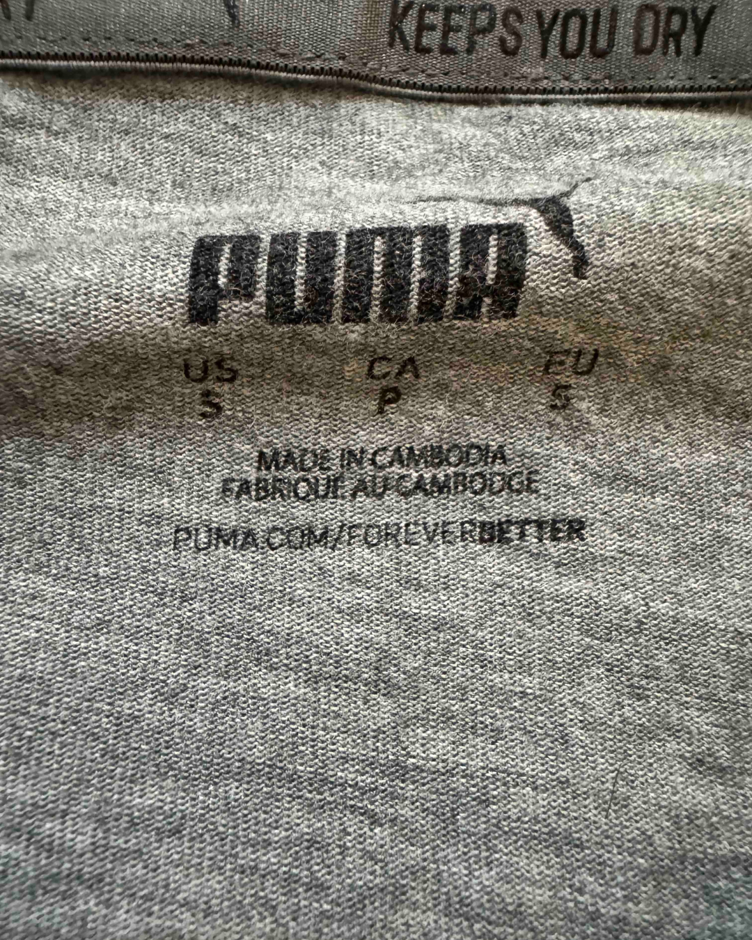 Puma DryCELL Heather Grey Performance Training T-Shirt - XS