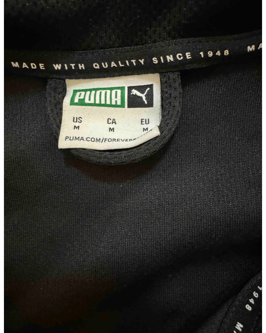 Puma Black & White Stripe Track Jacket - M