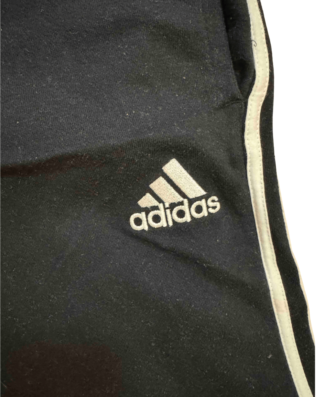 Adidas Classic Black 3-Stripes Cuffed Joggers - S | Waist: 26"