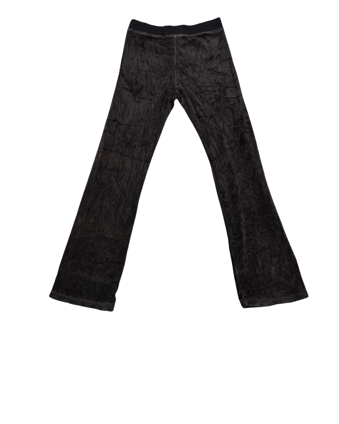Juicy Couture Grey Velour Rhinestone Monogram Tracksuit Pants- S | Waist: 26"
