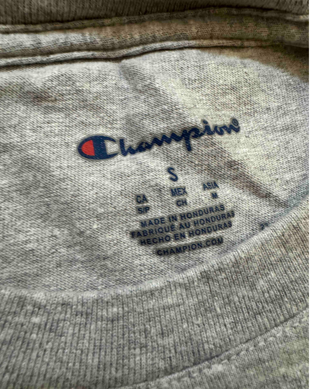 Champion USA Heritage Crest Heather Grey T-Shirt - XS