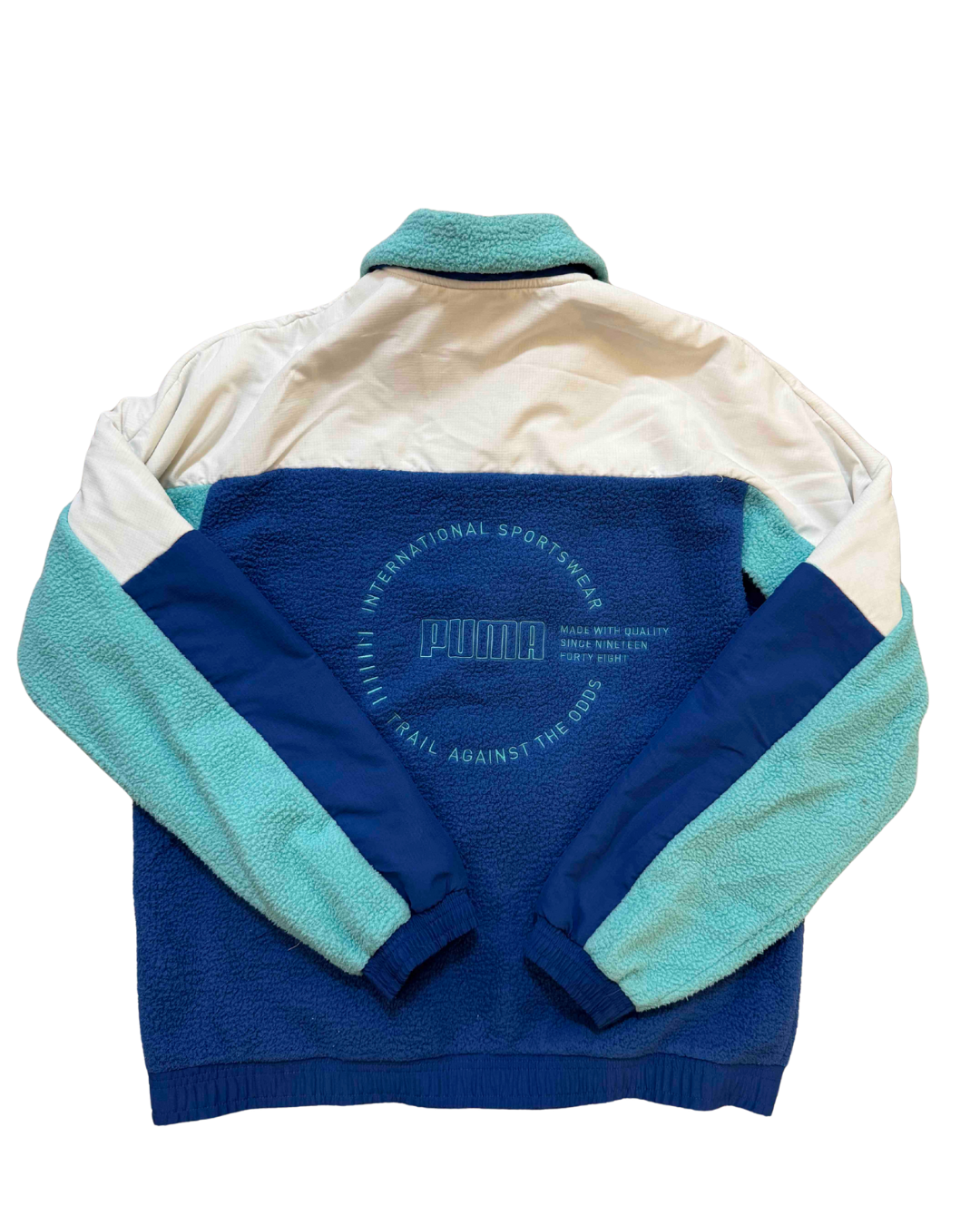 Puma Trail Against The Odds Colorblock Sherpa Fleece Jacket - L