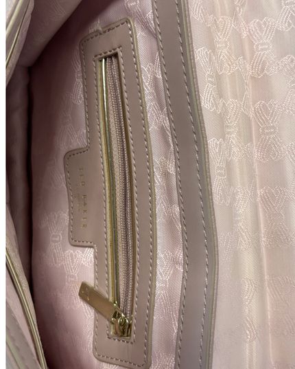 Ted Baker London Mauve Pebbled Quilted Flap Chain Shoulder Bag