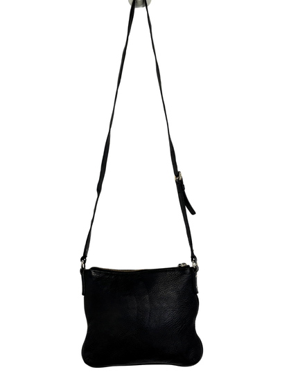 Kate Spade New York Black Pebbled Leather Double Zip Crossbody Bag