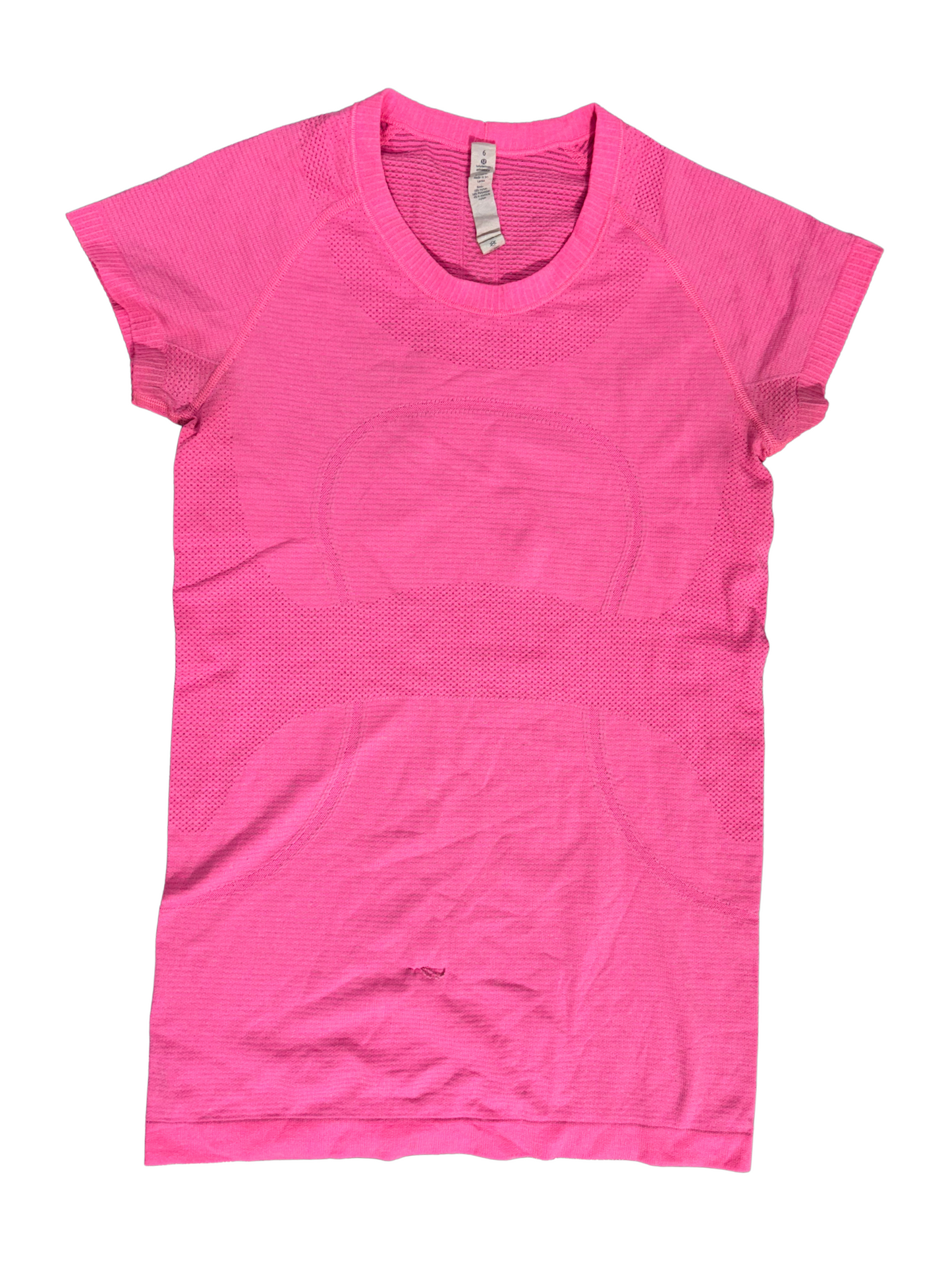Lululemon Athletica Bright Pink Seamless Short Sleeve Tee - XS